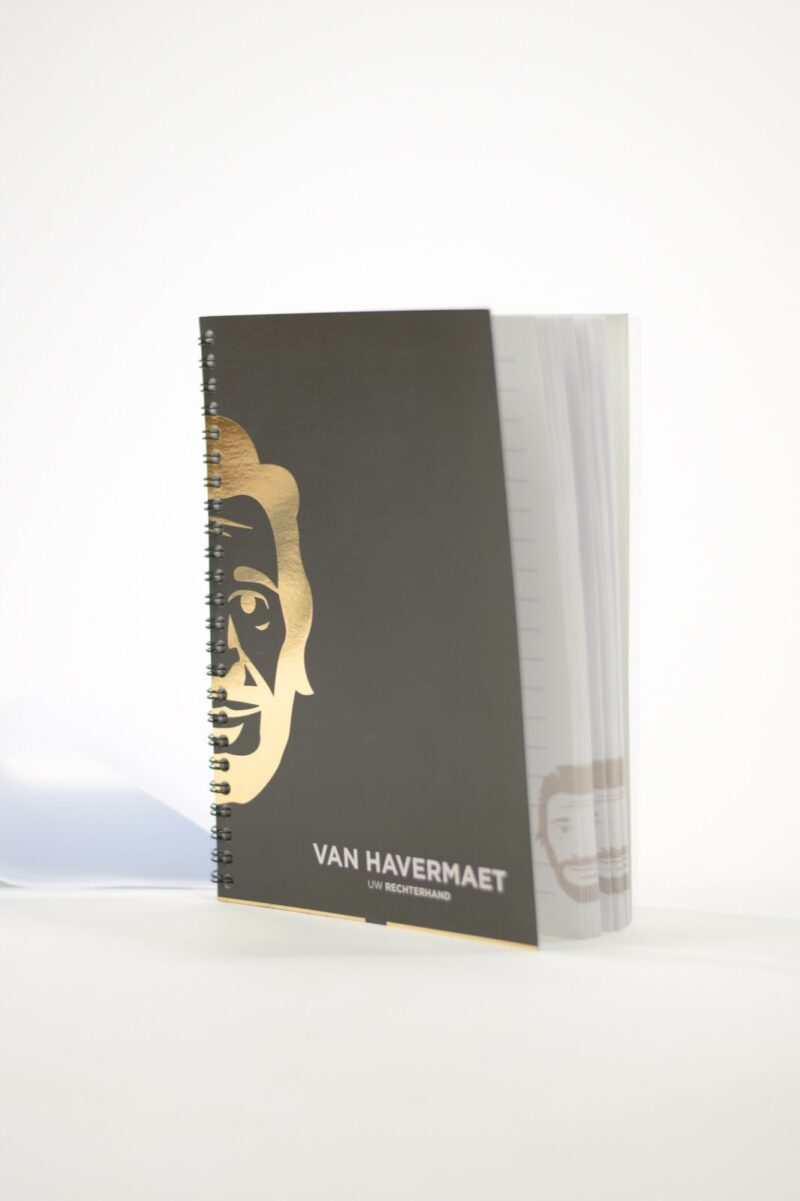 Van Havermaet: notitieboekje met goudfolie & wire-o
